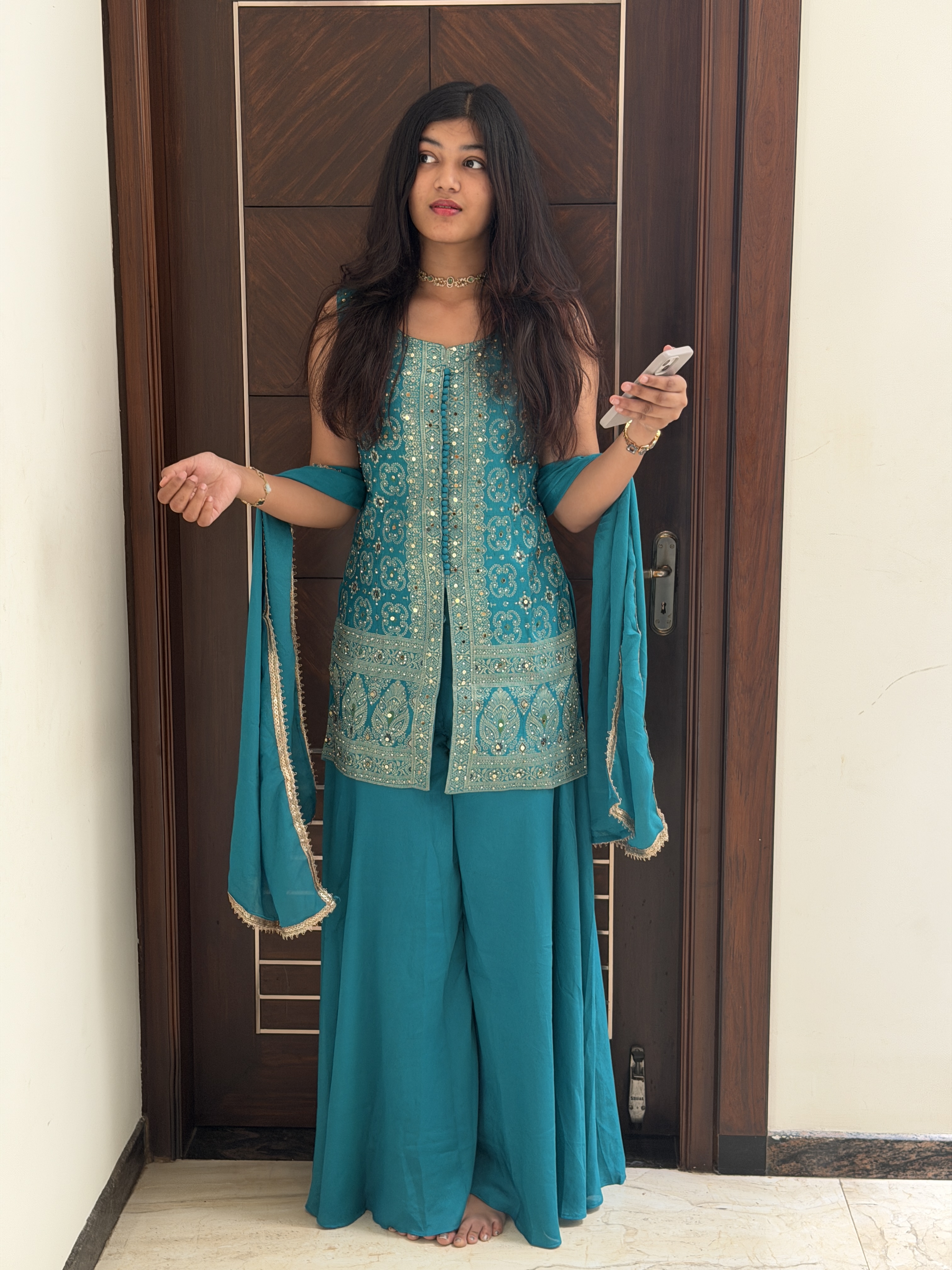 Blue party wear