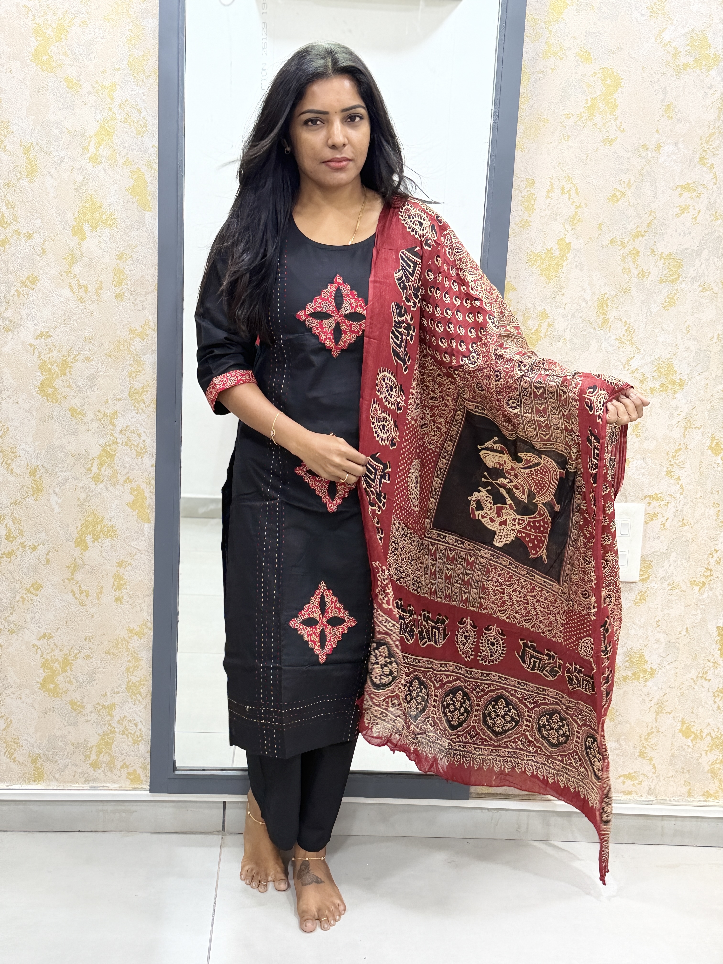 Kalamkari kurti set