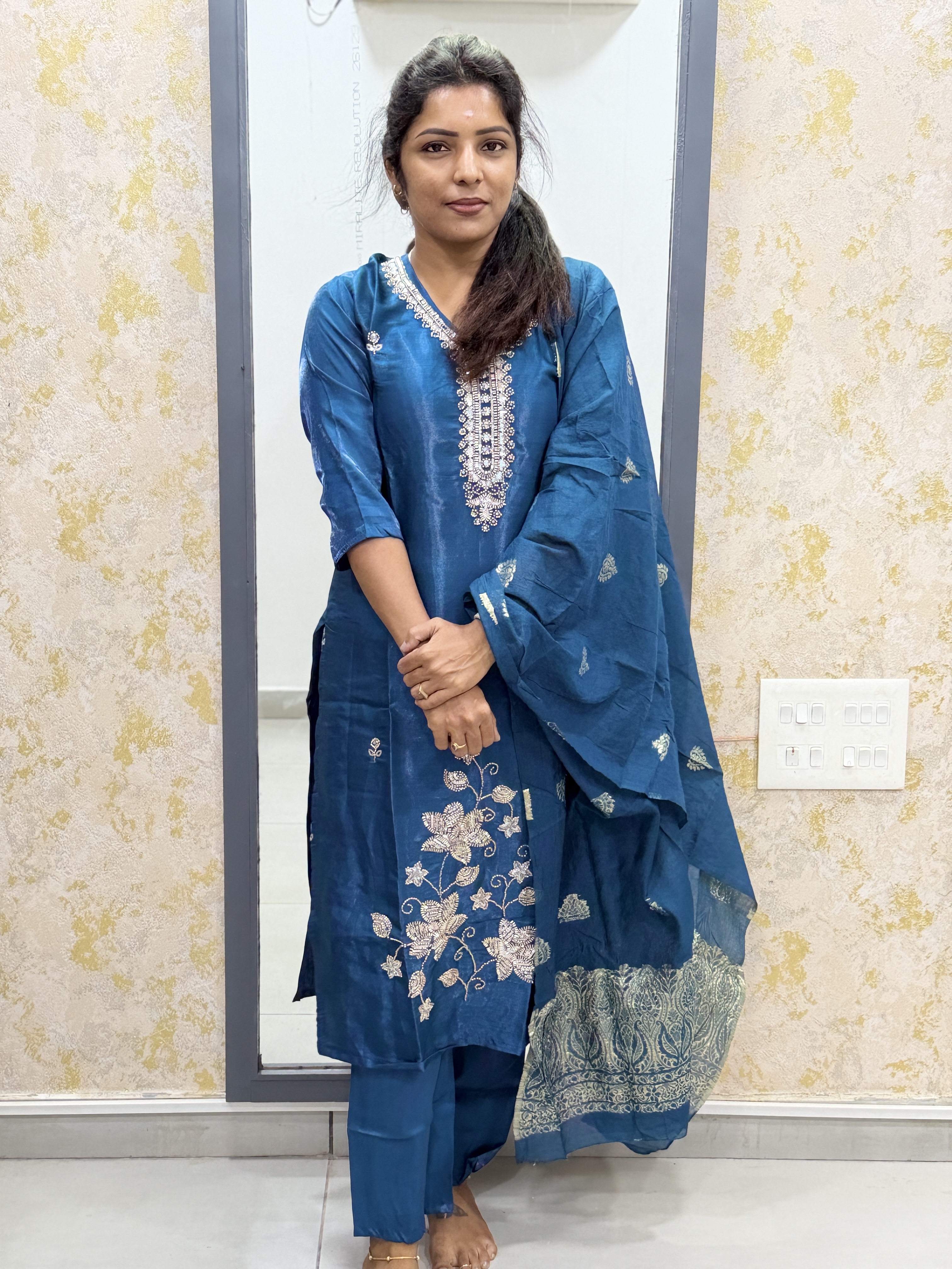 Silk kurti set