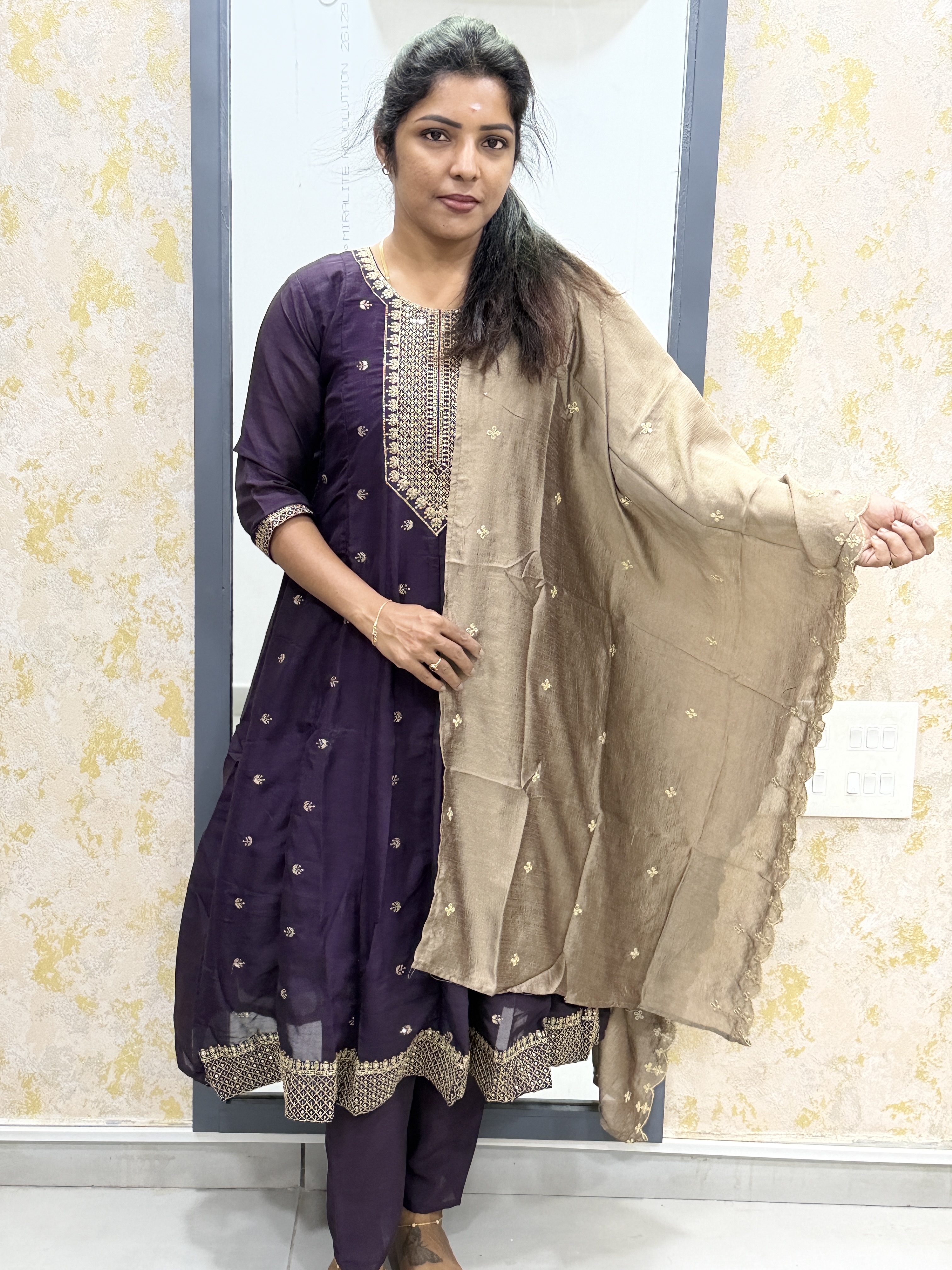 Cotton mixed kurti set